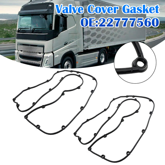 Set of 2 Valve Cover Gaskets 22777560 Fit for Volvo D13 Truck