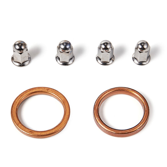 2 Exhaust Gaskets & 4 Cap Nuts For Honda CB 125 160 175 200 250 CM200T CM250C CMX 250 C XL XR 250 350 400 500 600 650 R