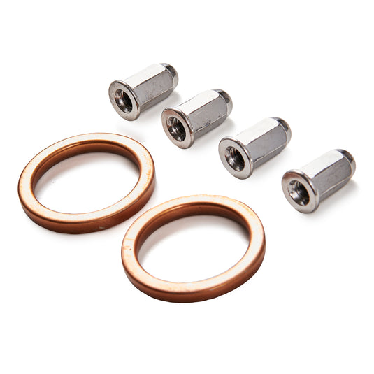 2 Exhaust Gaskets & 4 Cap Nuts For Honda CB 125 160 175 200 250 CM200T CM250C CMX 250 C XL XR 250 350 400 500 600 650 R
