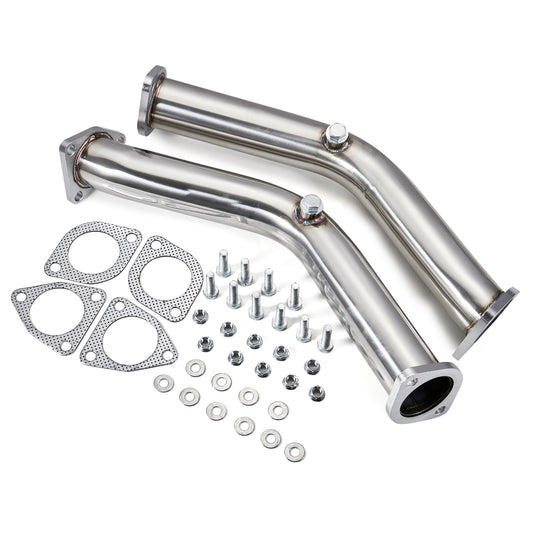 2003-2006 Nissan 350Z 3.5L Infiniti G35 FX35 3.5L 2 Test Pipes Decat Non Reson Straight Exhaust