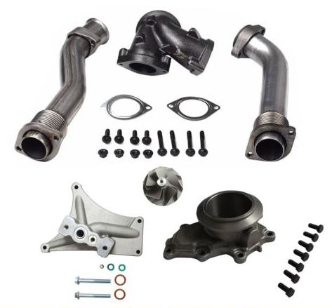 1999.5-2003 Ford 7.3L Powerstroke Diesel Exhaust Bellowed Up-Pipe Kit & EBPV