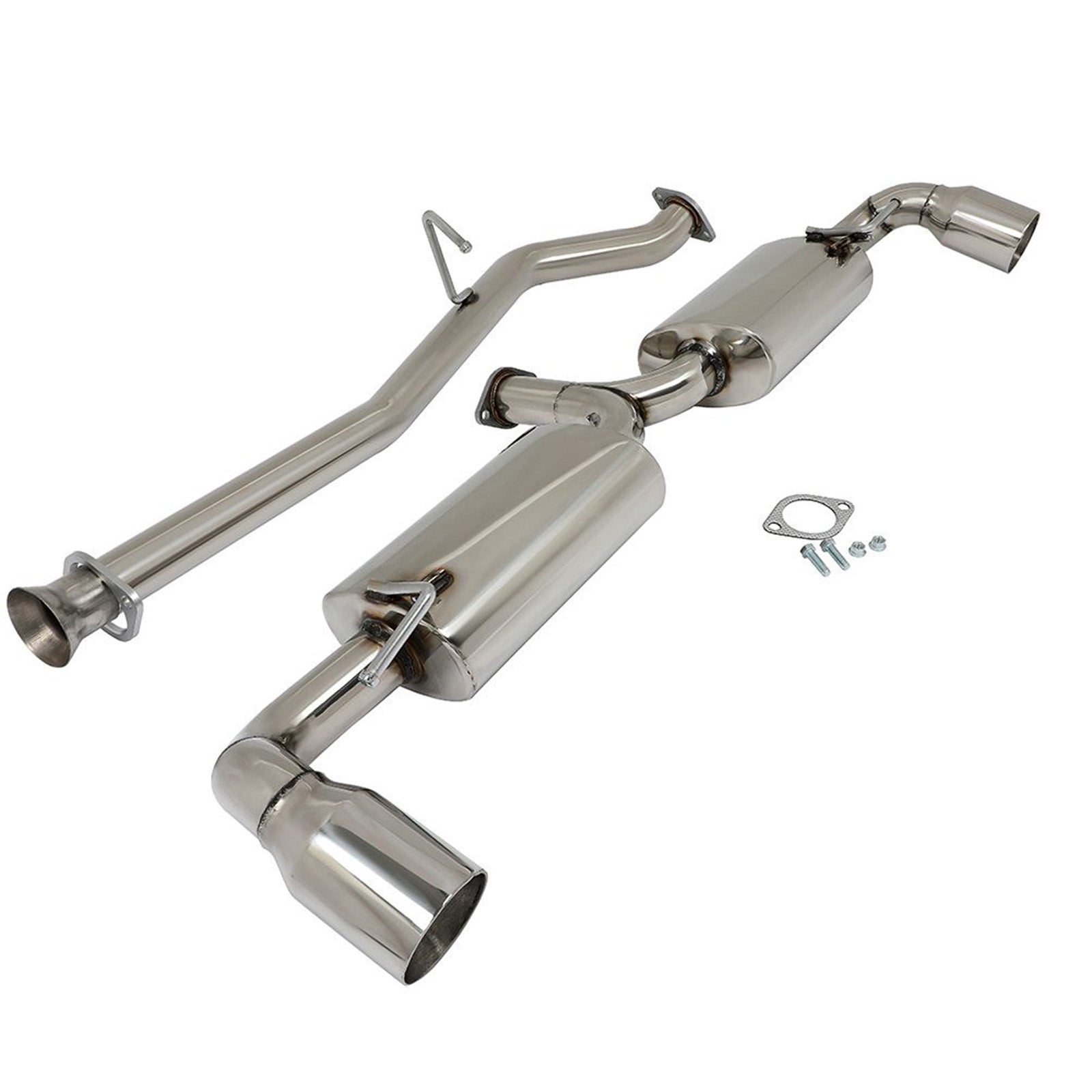 Speed Daddy Dual Cat Back Exhaust Kit For 04-11 Mazda RX-8 – T-304 Stainless, Burnt Tip 3.5”