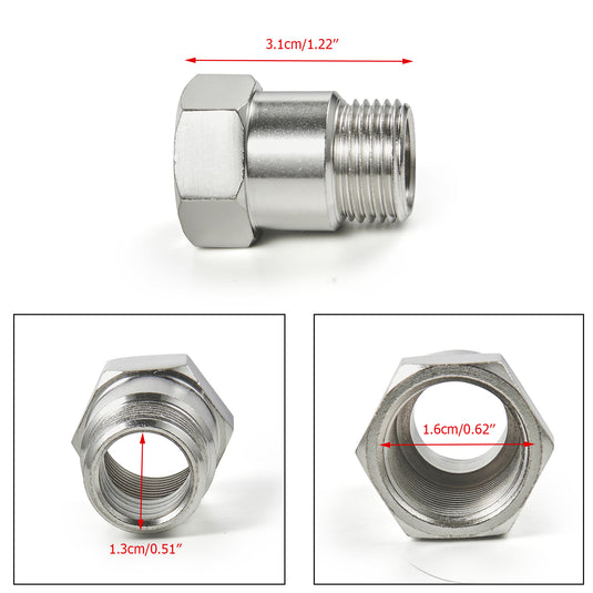 M18 X 1.5 Bung 32mm O2 Oxygen Sensor Test Pipe Extension Extender Adapter Spacer