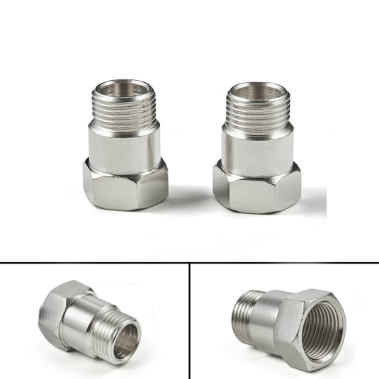 2PCS M18 X 1.5 Bung 32mm O2 Oxygen Sensor Test Pipe Extension Extender Adapter Spacer