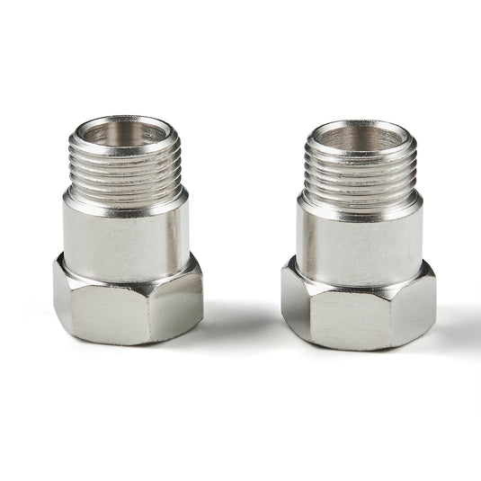 2PCS M18 X 1.5 Bung 32mm O2 Oxygen Sensor Test Pipe Extension Extender Adapter Spacer