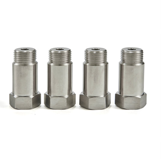 4PCS M18*1.5 CEL Check Engine Light O2 Sensor Test Pipe Extension Extender Adapter Spacer 45mm