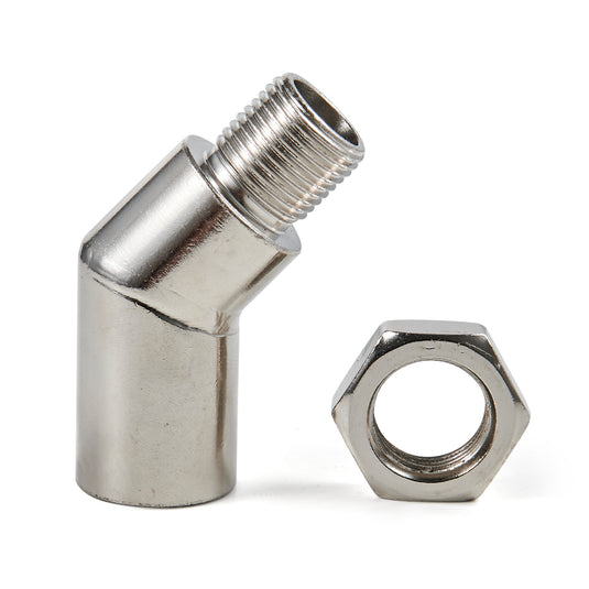 M18 X 1.5 135 Degree Catalytic Converter CEL Oxygen Sensor Extender Adapter Spacer