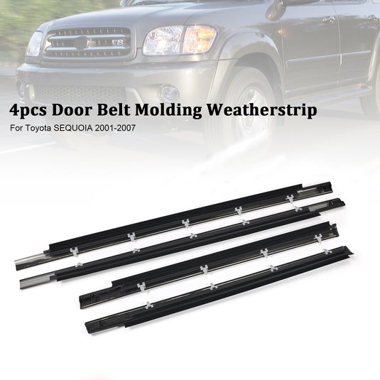 2001-2007 Toyota SEQUOIA 4pcs Door Belt Molding Weatherstrip 75710-0C010 75720-0C010