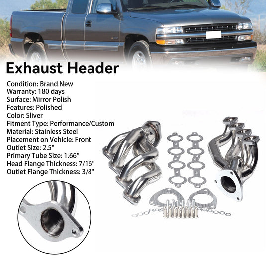 1999-2006 GMC Sierra 4.8L, 5.3L Manifold Headers