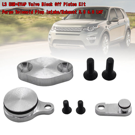 5.3 6.0 LS EGR+EVAP Valve Block Off Plates Kit Purge Solenoid Plug Intake/Exhaust 5.3 6.0 LM7