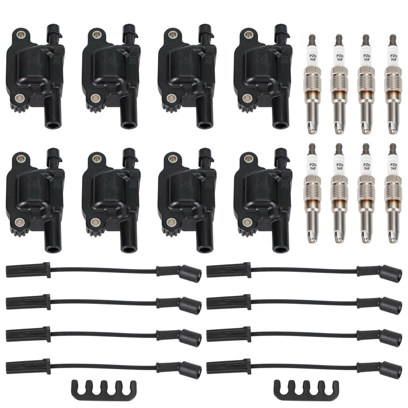 Load image into Gallery viewer, 2007-2013 Chevrolet Suburban 2500 6.0L V8 8PCS Square Ignition Coil+Spark Plug+Wires 12611424 8125706160 D510C UF413 12192195 Generic
