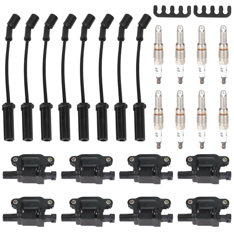 Load image into Gallery viewer, 2007-2013 Chevrolet Suburban 2500 6.0L V8 8PCS Square Ignition Coil+Spark Plug+Wires 12611424 8125706160 D510C UF413 12192195 Generic
