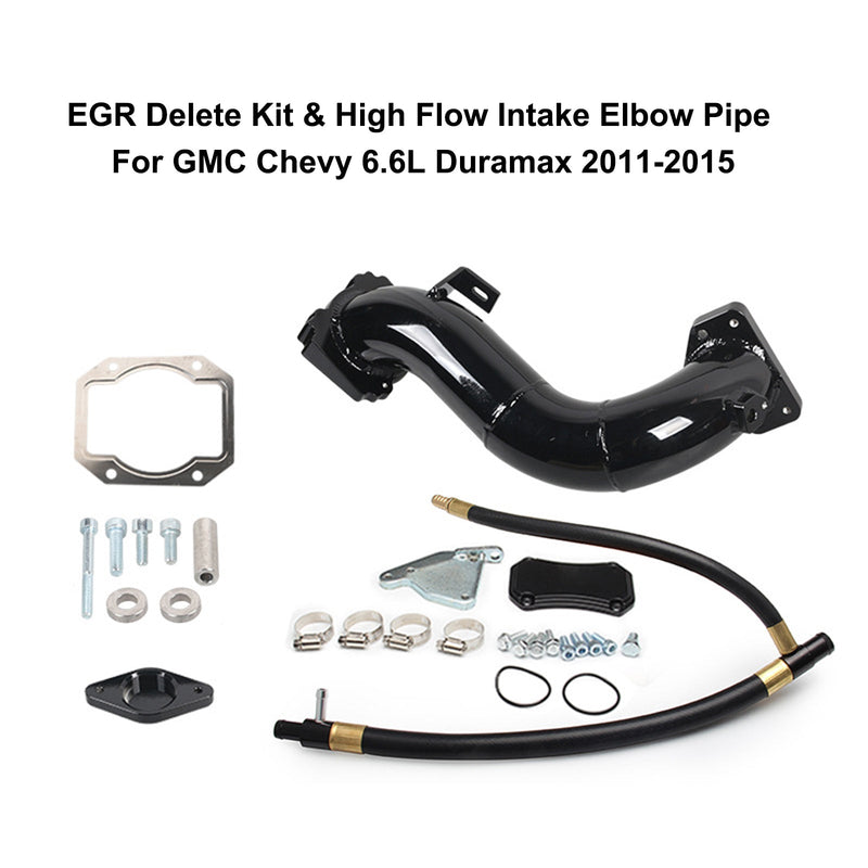 Load image into Gallery viewer, 2011-2015 Chevy 2500/3500 6.6L LML Engines EGR Delete Kit &amp; High Flow Intake Elbow Pipe
