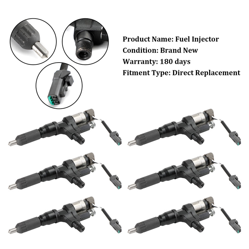 Load image into Gallery viewer, Hino 3.8L 4.7L 5.0L 6.5L 7.7L 6PCS Fuel Injectors 095000-6593 CB84034501S 095000-6594
