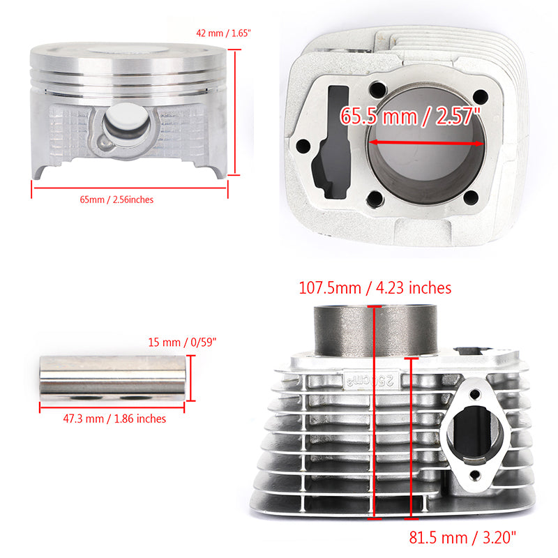 Load image into Gallery viewer, 2003-2008 Honda XR230 Cylinder Piston Gasket Kit 65.5mm Generic
