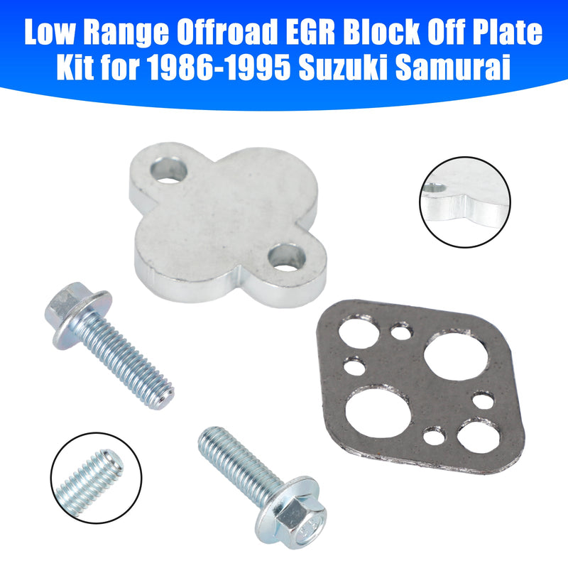 Load image into Gallery viewer, 1986-1995 Suzuki Samurai Low Range Offroad EGR Block Off Plate Kit Generic
