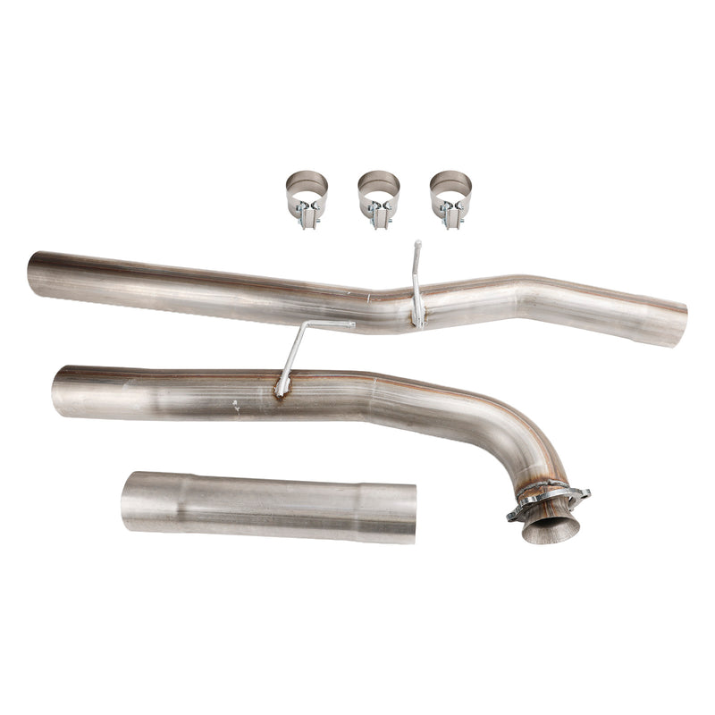 Load image into Gallery viewer, 2017-2022 4&quot; Exhaust DPF Delete Race Pipe for Chevrolet Silverado 2500 3500 HD L5P 6.6L Duramax Stainless Steel Generic
