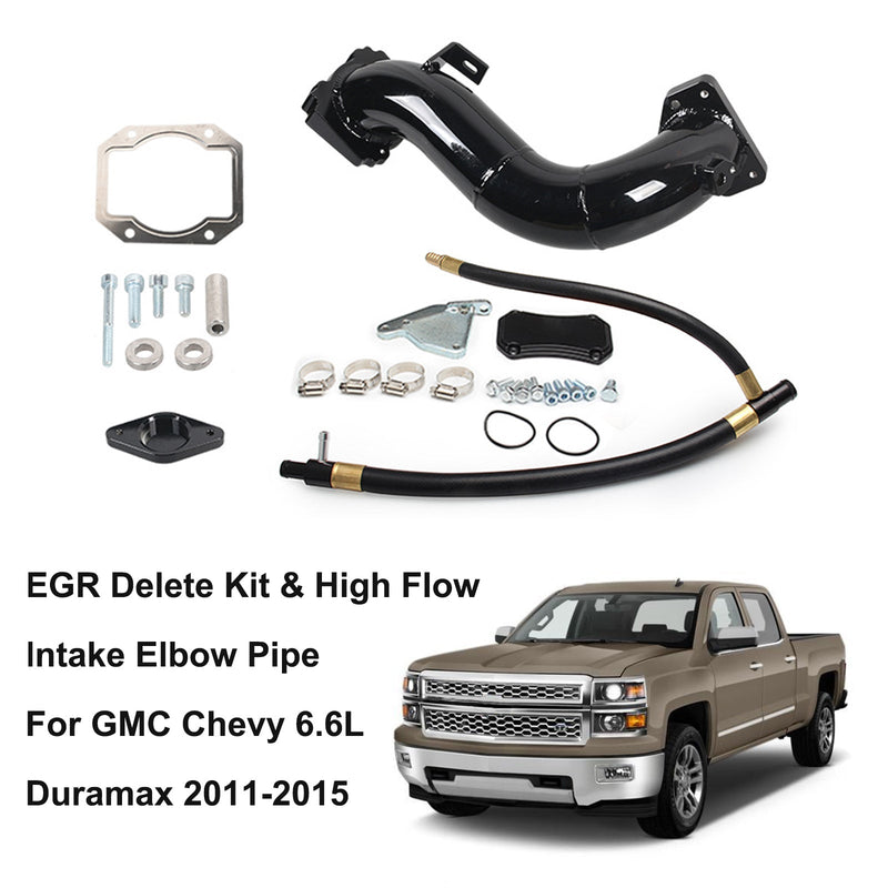 Load image into Gallery viewer, 2011-2015 Chevy 2500/3500 6.6L LML Engines EGR Delete Kit &amp; High Flow Intake Elbow Pipe
