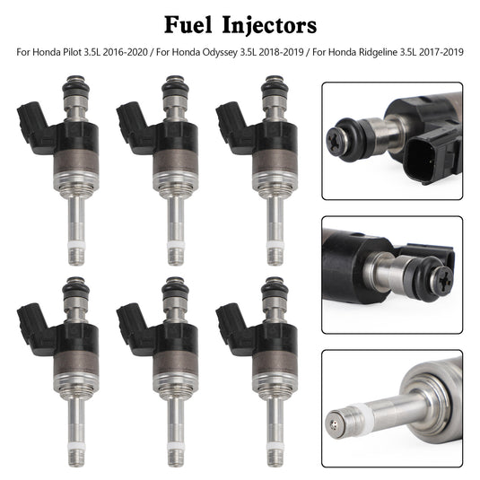 2016-2020 Honda Pilot 3.5L 6PCS Fuel Injectors 16010-RLV-315 Generic