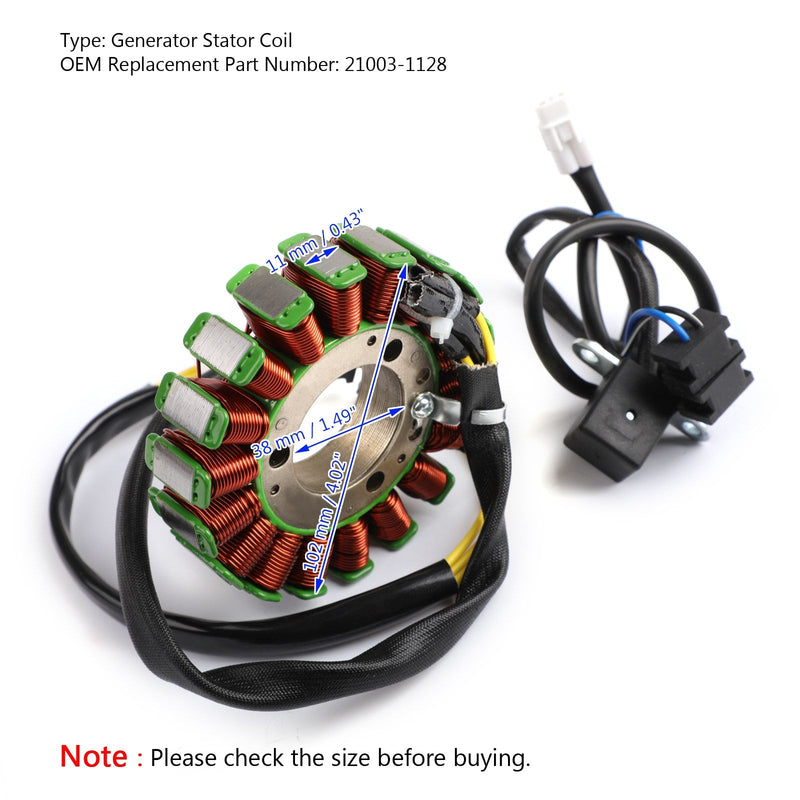 Load image into Gallery viewer, Magneto Generator Stator Coil for Kawasaki Bayou 300 KLF300A 1986–1987 | Replaces 21003-1128
