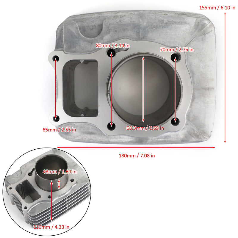Load image into Gallery viewer, 2001-2020 Honda TRX250 X EX Cylinder Piston Ring Gasket Top End Rebuild Kit 12100-HN6-000
