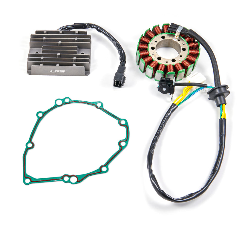 Load image into Gallery viewer, 1999-2007 Suzuki Hayabusa 1300 GSX1300R GSX1300RZ Magneto Stator+Regulator Rectifier+Gasket Kit 32101-24F00 32101-24F10 Generic
