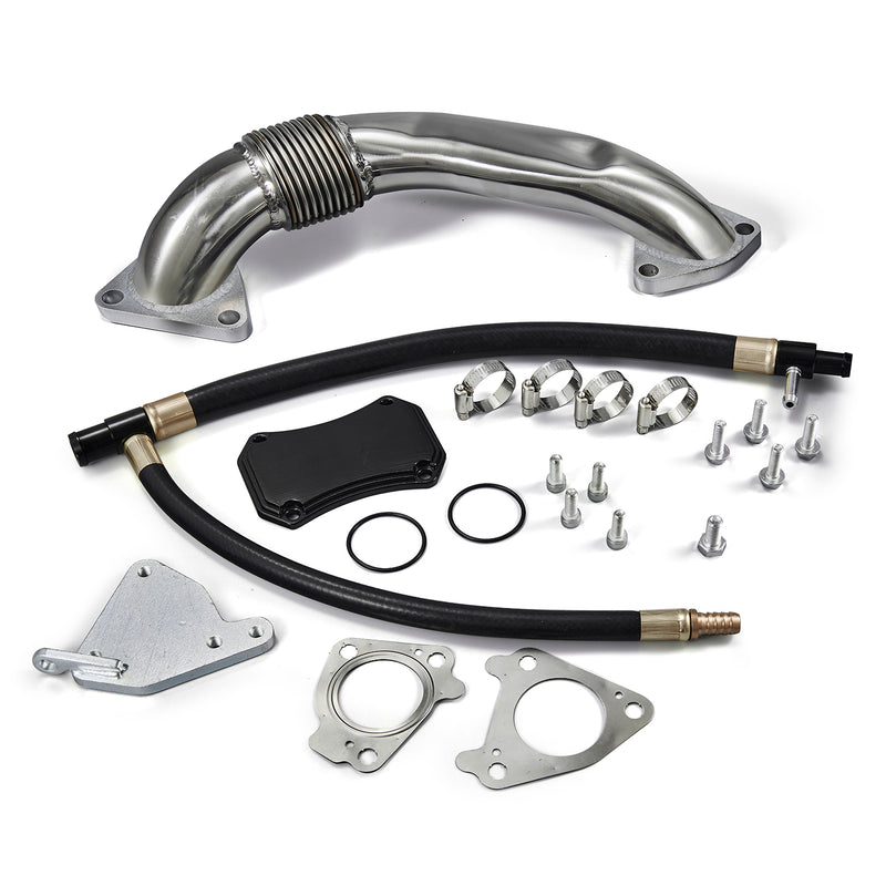 Load image into Gallery viewer, EGR Delete &amp; Cooler Race Kit w/ Up pipe for GMC Chevy 6.6L Duramax Diesel 2011-2015 Generic
