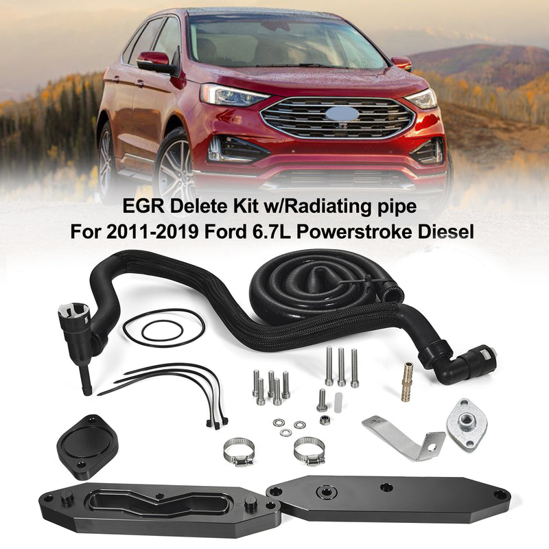 Load image into Gallery viewer, EGR Delete Kit w/Radiating pipe for 2011-2023 Ford 6.7L Powerstroke Diesel Generic
