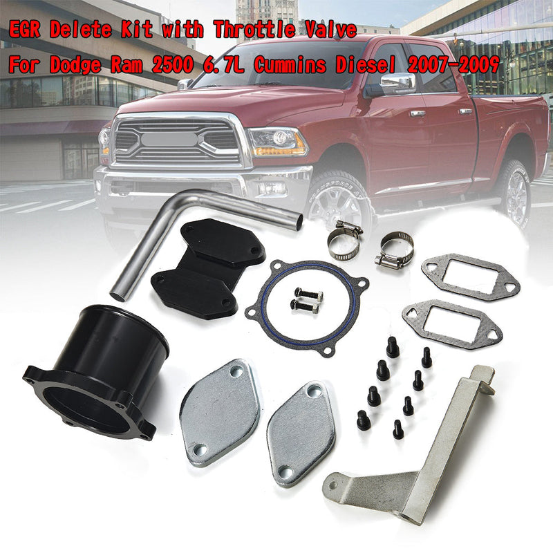 Load image into Gallery viewer, 2007-2009 Dodge Ram 2500 6.7L Cummins Diesel EGR Delete Kit with Throttle Valve Generic

