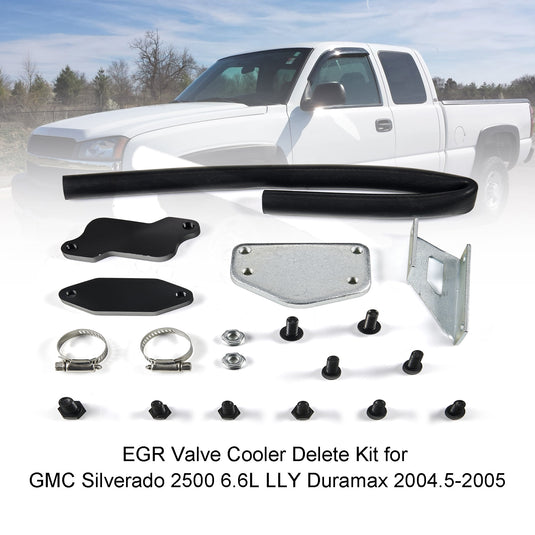 2004.5-2005 Business Star Sierra Leone 2500 HD 3500 6.6L LLY Duramax EGR Valve Cooler Delete Kit Generic