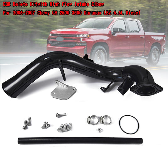 2006-2007 Chevy GM 2500 3500 Duramax LBZ 6.6L Diesel EGR Delete Kit with High Flow Intake Elbow Generic