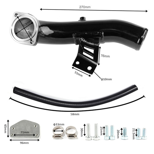 2004-2005 6.6L Duramax LLY EGR Delete Kit With High Flow Intake