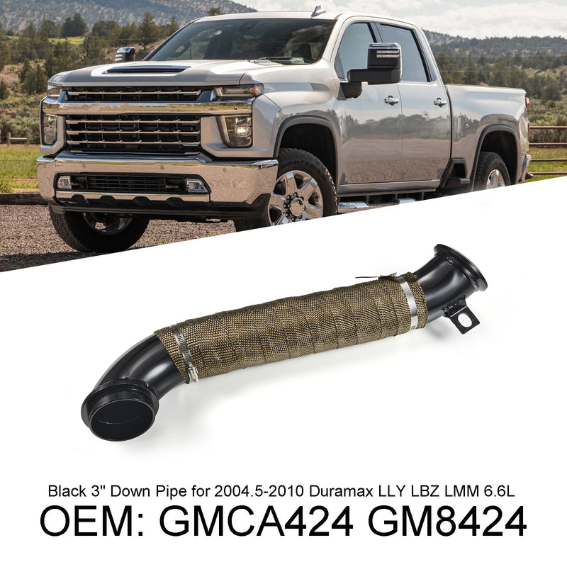 Load image into Gallery viewer, 2004.5-2009 Chevy Silverado/GMC Sierra 2500 3500 3&quot; Turbo Down Pipe GMCA424 GM8424 6.6L V8 DIESEL Generic
