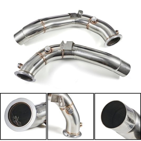 2011-2018 BMW M5 F10 with S63 motor 3" Exhaust Catless Downpipes Stainless Steel Generic