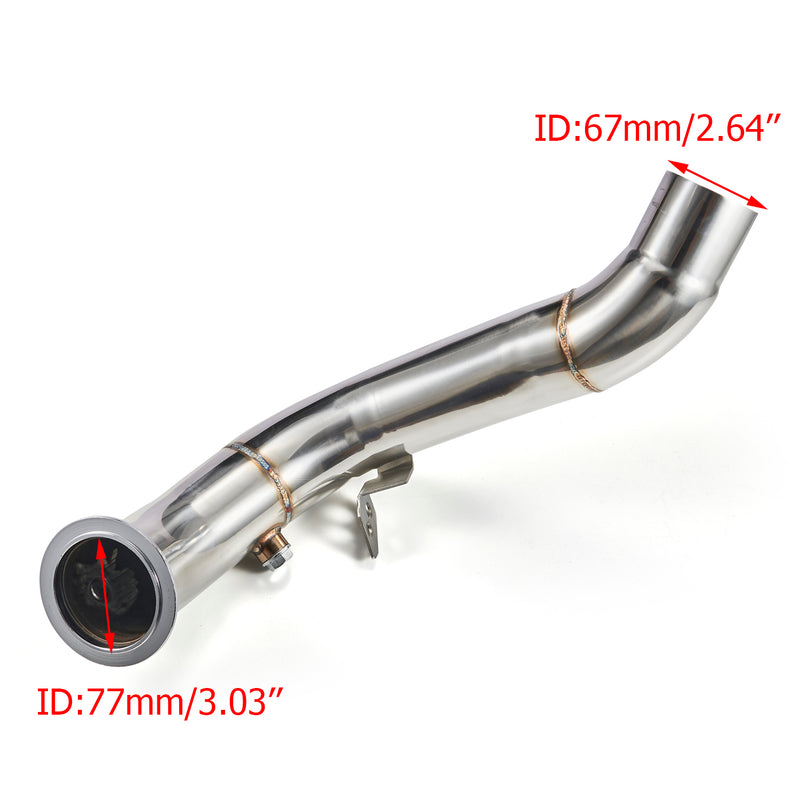 Load image into Gallery viewer, 2011-2018 BMW M6 F12 with S63 motor 3&quot; Exhaust Catless Downpipes Stainless Steel Generic

