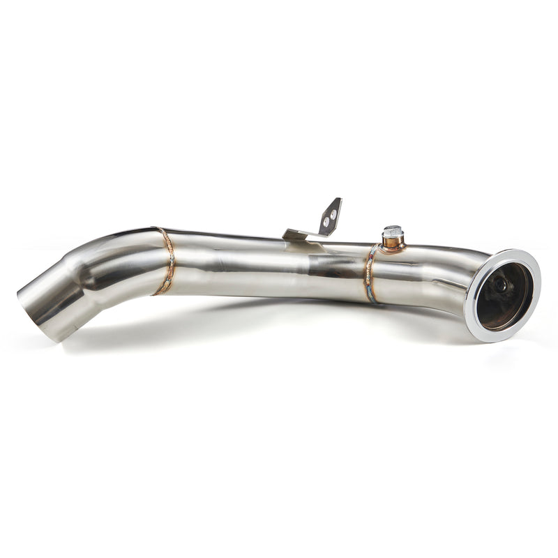 Load image into Gallery viewer, 2011-2018 BMW M6 F12 with S63 motor 3&quot; Exhaust Catless Downpipes Stainless Steel Generic
