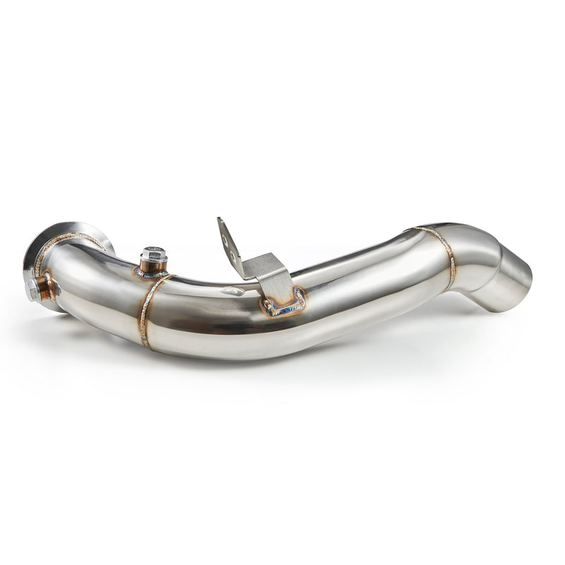 Load image into Gallery viewer, 2011-2018 BMW M6 F12 with S63 motor 3&quot; Exhaust Catless Downpipes Stainless Steel Generic
