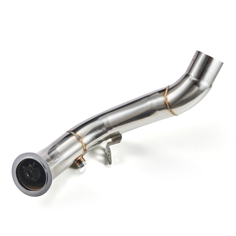 Load image into Gallery viewer, 2011-2018 BMW M6 F12 with S63 motor 3&quot; Exhaust Catless Downpipes Stainless Steel Generic
