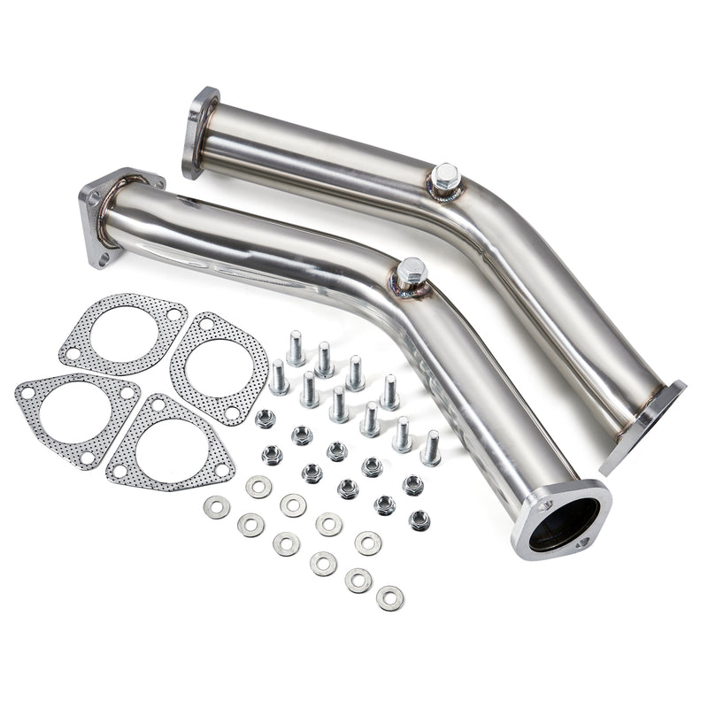 Load image into Gallery viewer, 2003-2006 Nissan 350Z 3.5L Infiniti G35 FX35 3.5L 2 Test Pipes Decat Non Reson Straight Exhaust Generic
