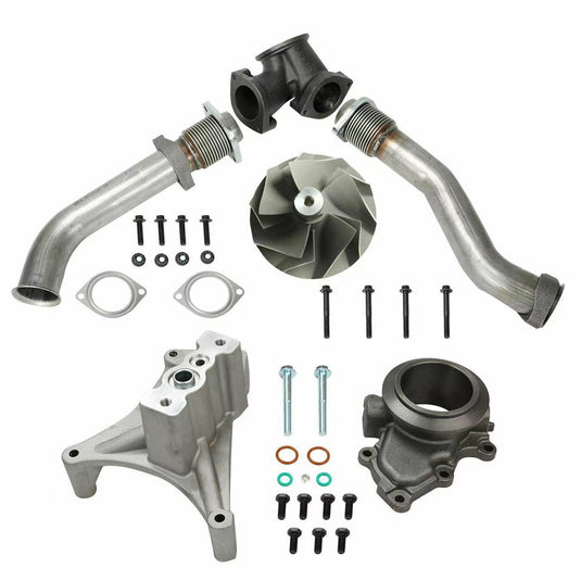 1999.5-2003 Ford 7.3L Powerstroke Diesel Exhaust Bellowed Up-Pipe Kit & EBPV Generic