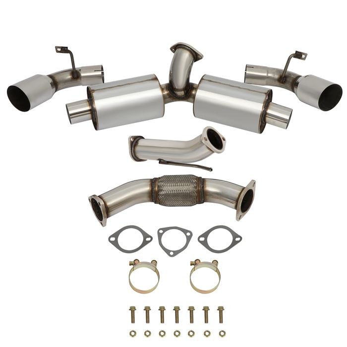 Load image into Gallery viewer, 4.5&quot; Toyota MR2 Turbo 2.0L 1991-1995 Dual Tip Muffler Catback Exhaust System Generic
