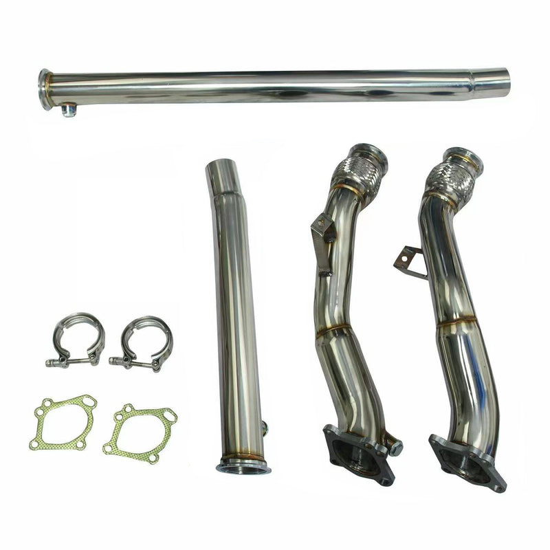 Load image into Gallery viewer, 2000-2002 Audi S4 RS4 2.7L Catless Downpipe Exhaust 3&quot; to 2.5&quot; Turbo
