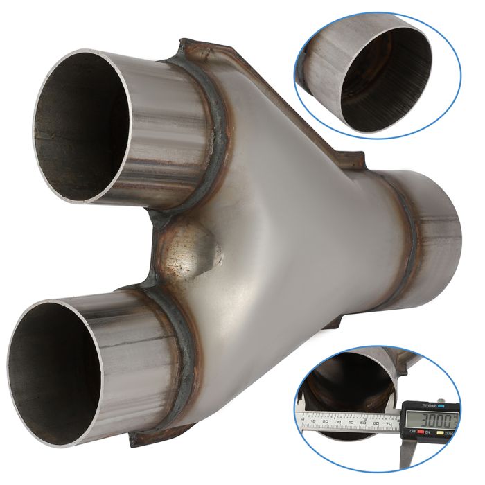 Load image into Gallery viewer, 3&quot; Single To 2.25&quot; Dual Y-Pipe Stainless Exhaust Adapter Connector Coupling 10&quot; Generic
