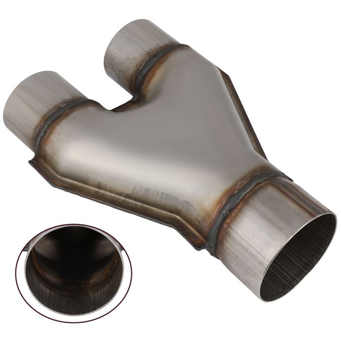 Load image into Gallery viewer, 3&quot; Single To 2.25&quot; Dual Y-Pipe Stainless Exhaust Adapter Connector Coupling 10&quot; Generic
