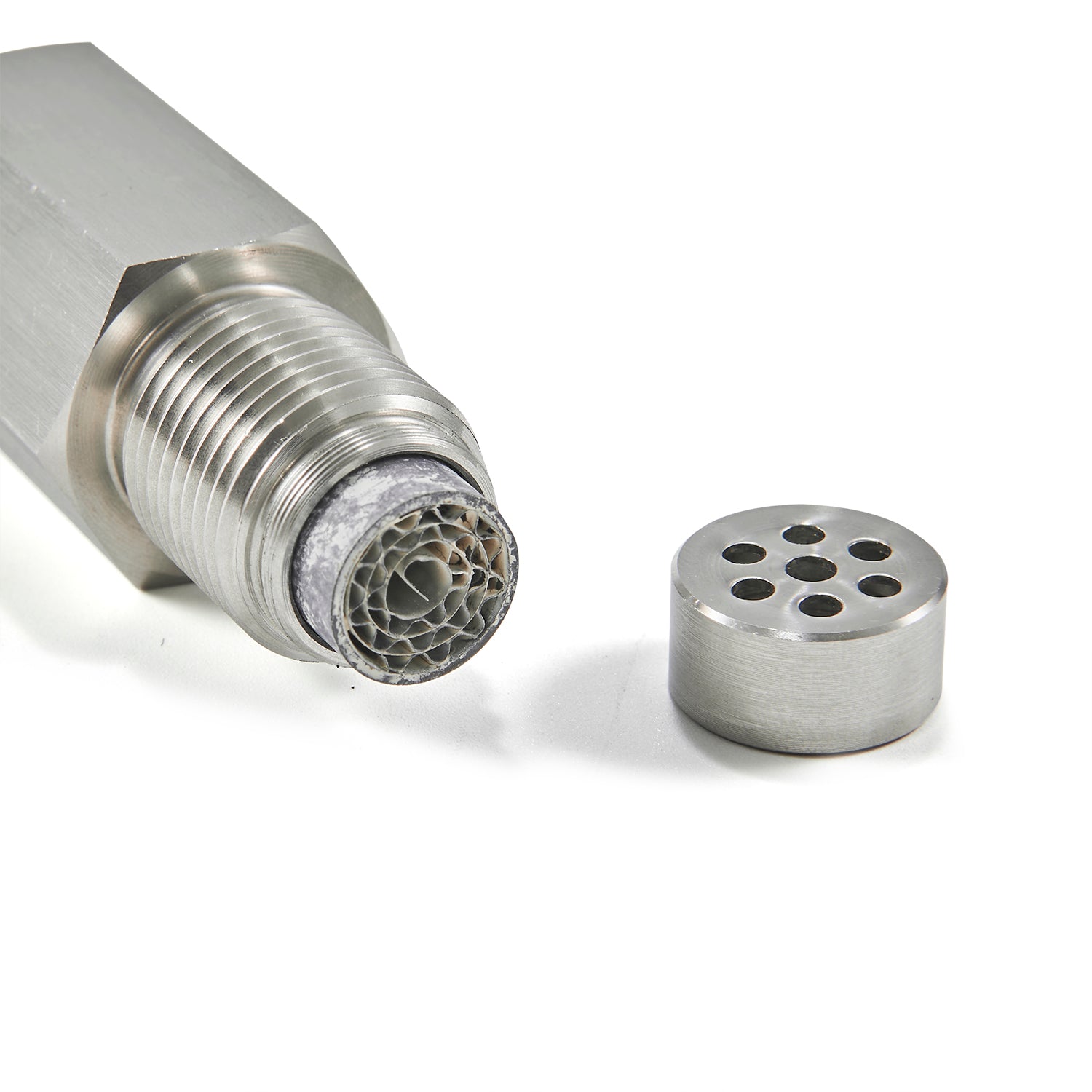 O2 Sensor With Mini Catalyst CEL Check Engine Light Adapter CEL Eliminator Mini Catalytic Converter ...