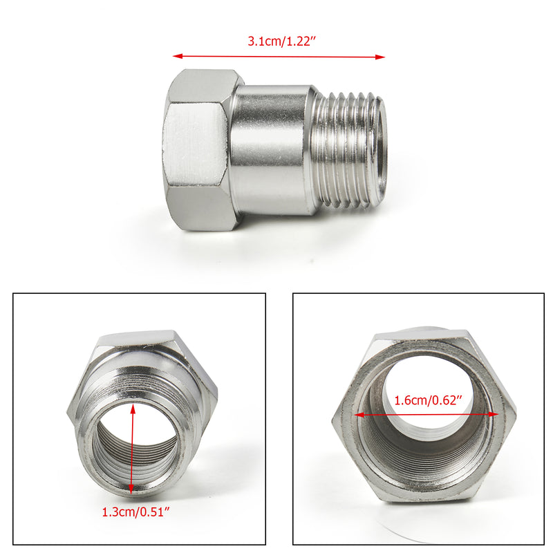 Load image into Gallery viewer, M18 X 1.5 Bung 32mm O2 Oxygen Sensor Test Pipe Extension Extender Adapter Spacer Generic
