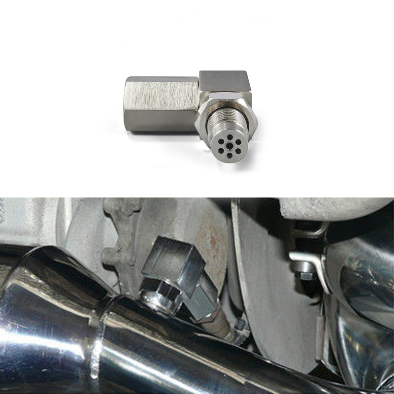 Load image into Gallery viewer, 90 Degree O2 Oxygen Sensor Spacer Engine Light CEL Check Bung Mini Catalytic Converter Generic
