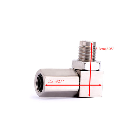 90 Degree O2 Oxygen Sensor Spacer Engine Light CEL Check Bung Mini Catalytic Converter Generic