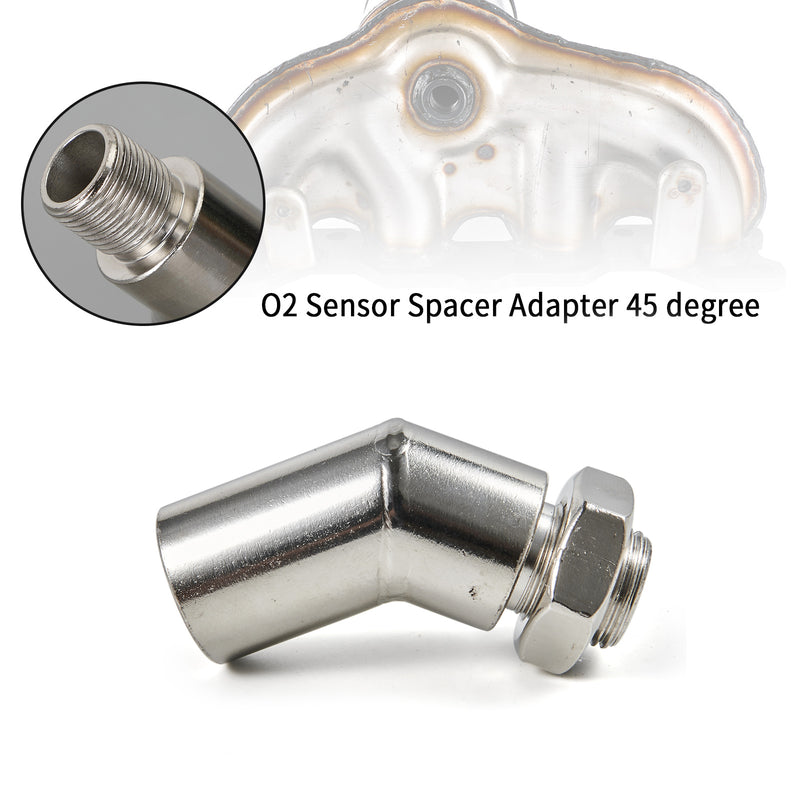 Load image into Gallery viewer, M18 X 1.5 135 Degree Catalytic Converter CEL Oxygen Sensor Extender Adapter Spacer Generic
