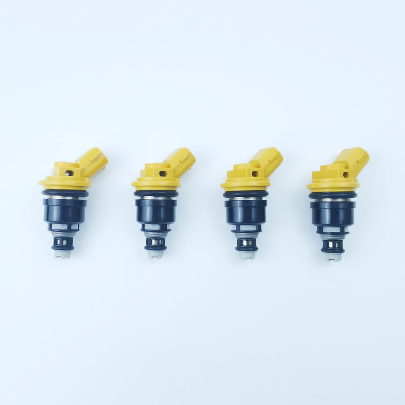 Load image into Gallery viewer, 4Pcs 550cc Yellow Side Feed Fuel Injectors For Subaru WRX 2004–2007 / WRX STI 2004–2007 / Legacy GT 2005–2011 16600-AA170 10933-550-4N
